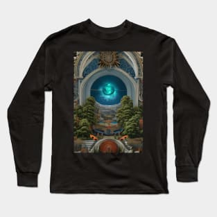 Surrealist painting like digital art of the Monad of creation in the Garden of Eden Long Sleeve T-Shirt